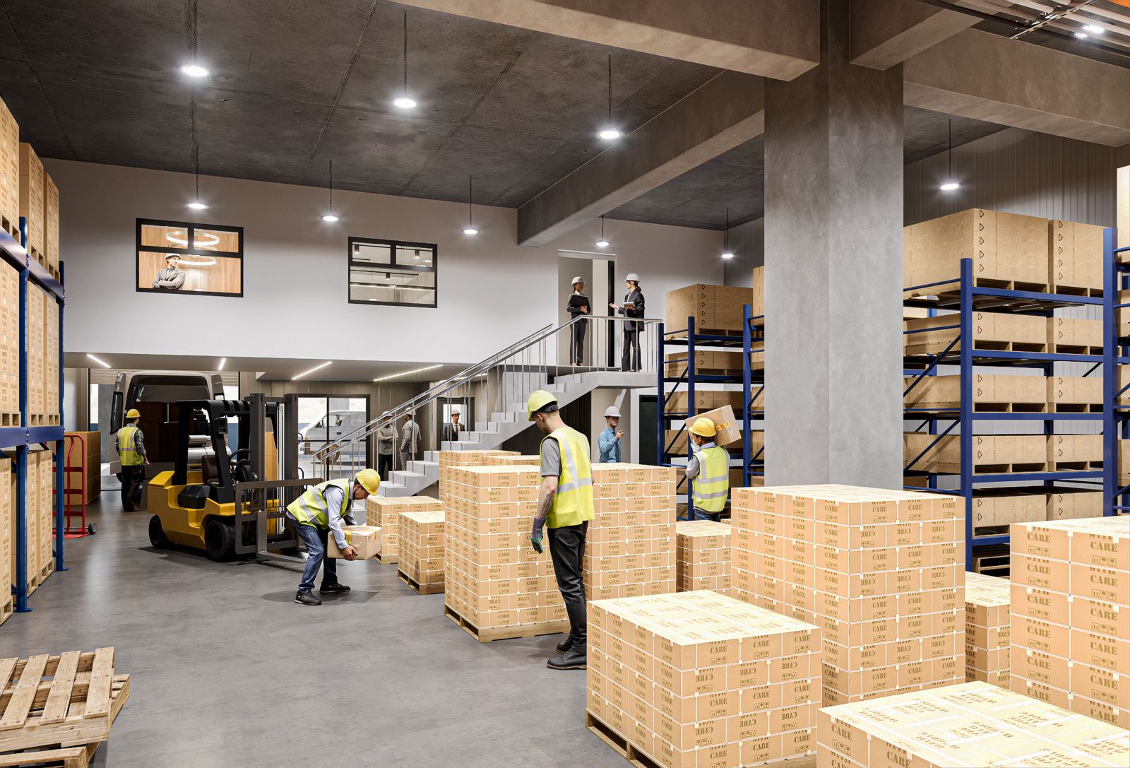 Interior ofibodega en operación